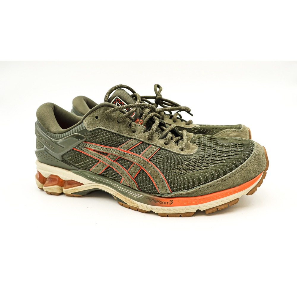 Asics Mens Gel-Kayano 26 Running Shoes Olive Green Orange 1021A274 Size 10 Rare